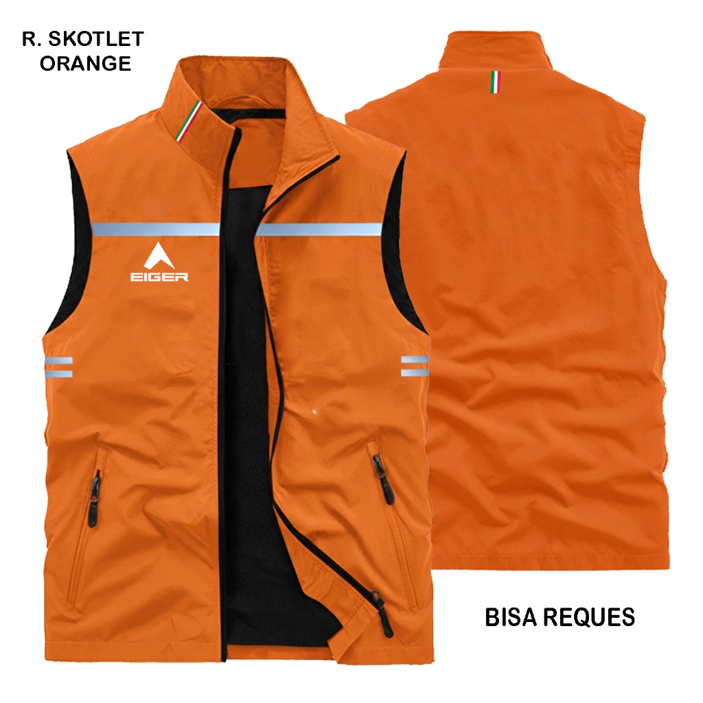 Eiger - Rompi Hiking Parasut, Rompi Pria Waterproof, Rompi Motor Skotlet