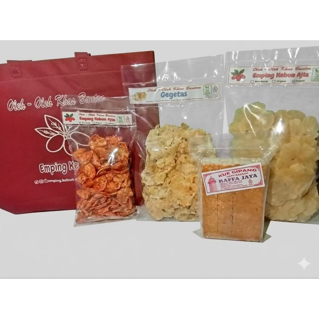 paket oleh-oleh khas Banten/oleh-oleh khas serang/oleh-oleh khas Cilegon/gipang ketan/emping