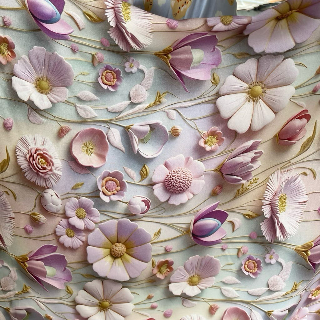 Kain Katun Rayon Viscose Motif Bunga Premium Cocok Buat Gamis,Daster,Tunik,Dll