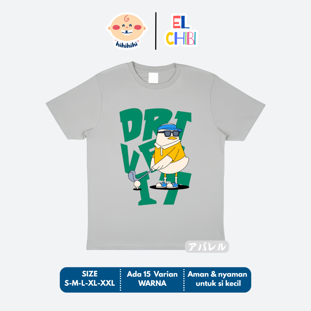 Kaos Anak Laki-Laki Perempuan Kaos Anak Golf Bird