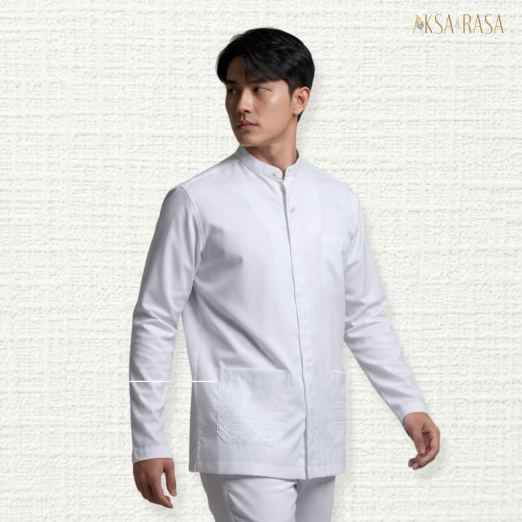 Rabbani - Kemko Makarin Baju Koko Putih Rabbani Original