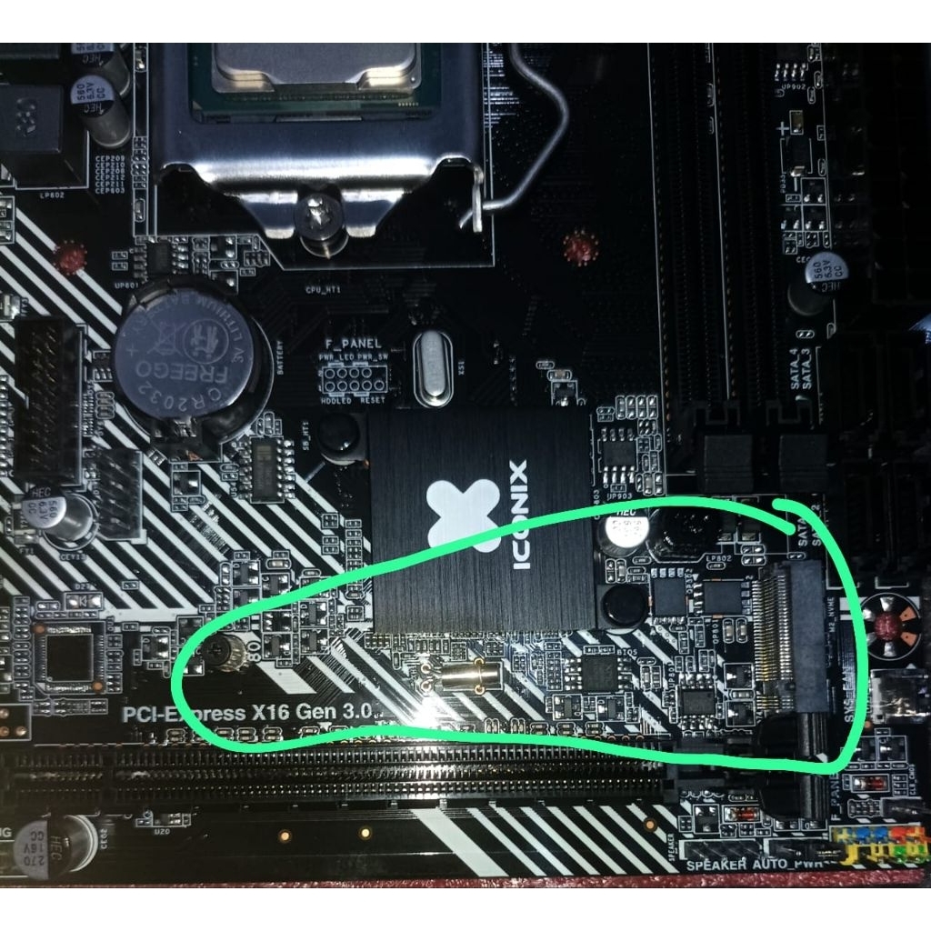 paket motherboard H310 ddr4 iconix + processor i3 8100