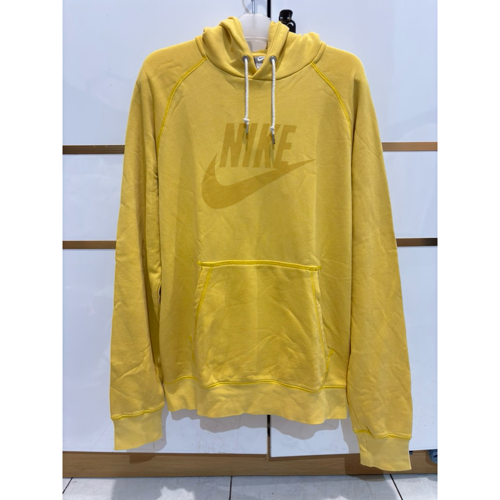 Jaket hoodie Nike big logo yellow pastel