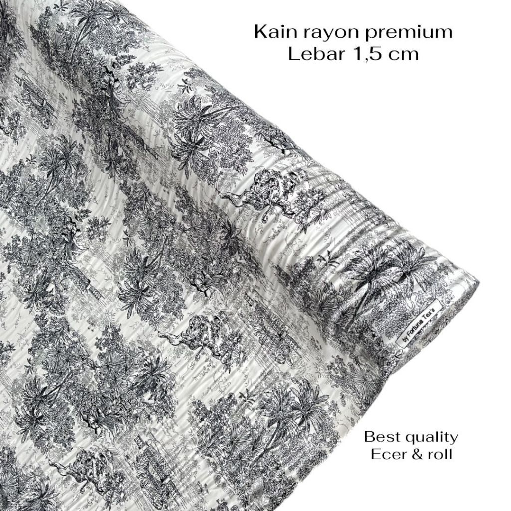 [ 0.5 Meter ] Kain Katun Rayon Motif Viscose Premium import Terbaru _Kain Rayon Eceran_Kain Rayon Pr