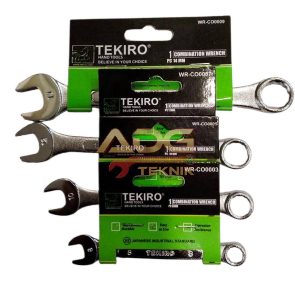 Tekiro Kunci ring pas 8-10-12-14 mm kunci kombinasi