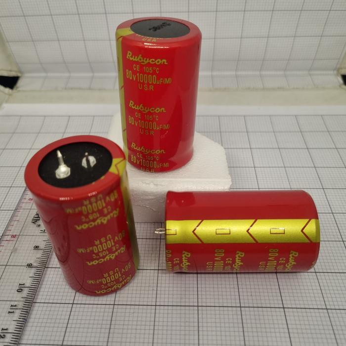 Elco 10000uf 80v rubycon merah Bagus 10000-80v, 1000uf-80v elco