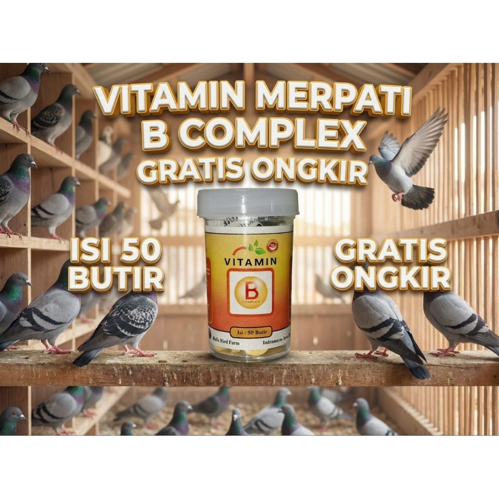 B-complex Vitamin Merpati Isi 50 Butir