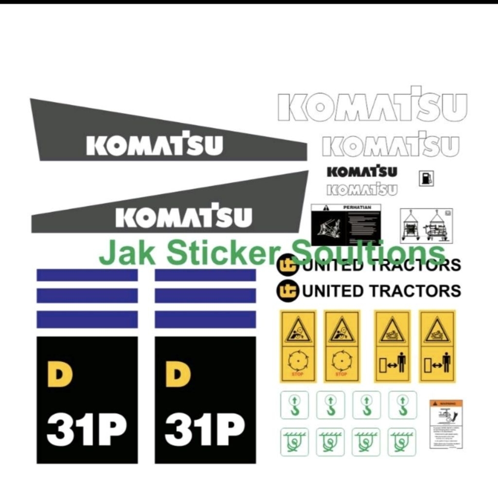 Sriker Dozer Komatsu D31P Decal Sticker