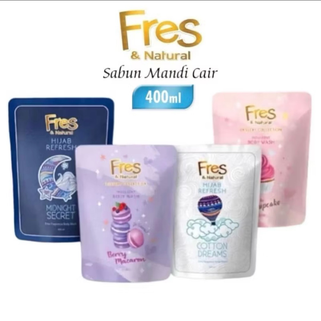 [PROMO] Fres & Natural Sabun Mandi Cair 400mL Botol Plastik