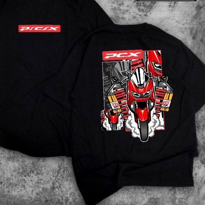 T-SHIRT HONDA PCX, KAOS DISTRO PCX ORIGINAL,  KAOS DISTRO PCX FUL DESAIN,  KAOS DISTRO PCX MODIFIKAS