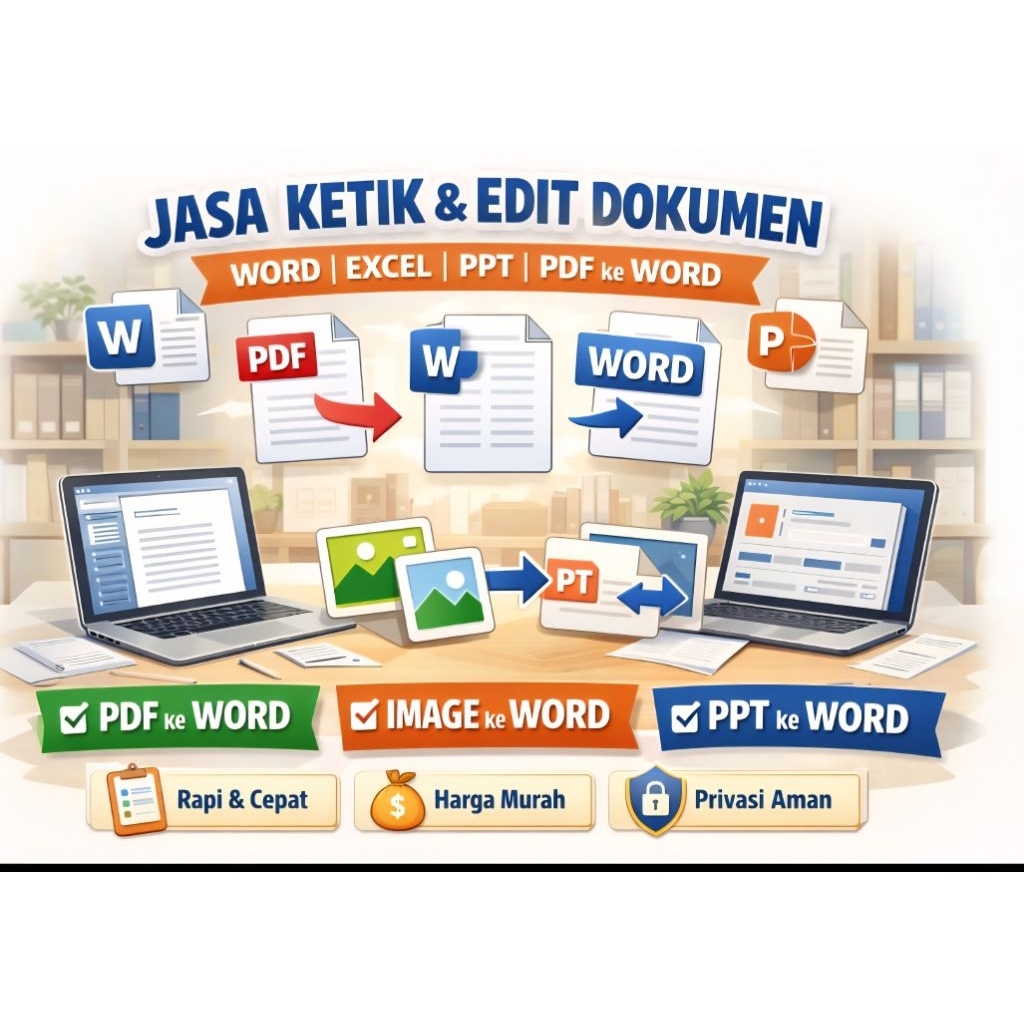 Jasa Ketik & Edit Dokumen (Pdf to Word)