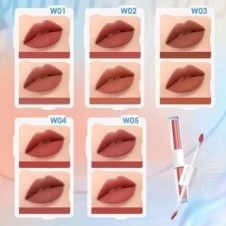 FOCALLURE 2 IN 1 Liquid Lipstik Matte Dual Stick / Lipstik 2in1 Tahan Lama Focallure