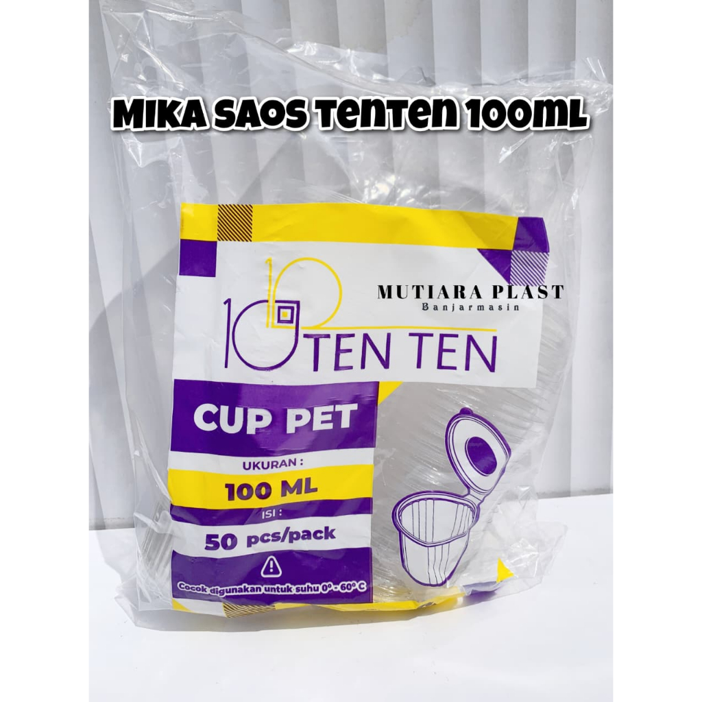 MIKA SAOS TENTEN 100ML / CUP TENTEN 100ML / CUP PUDING 100ML (50PC)