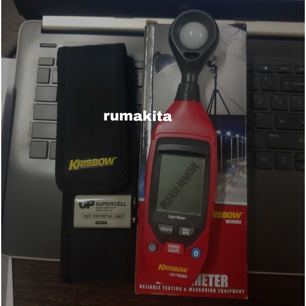 Krisbow Alat Ukur Light Meter Digital 40.000 Lux