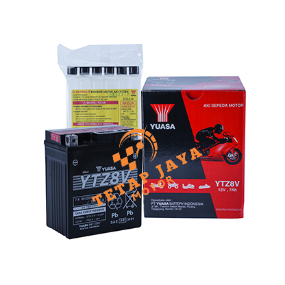 YUASA YTZ8V AKI KERING ACCU BATTERY MOTOR
