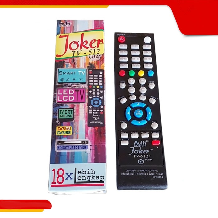 Remote TV Multi 512 Joker/Remote Joker 512 TV LED LCD STB Digital Receiver Lebih Lengkap