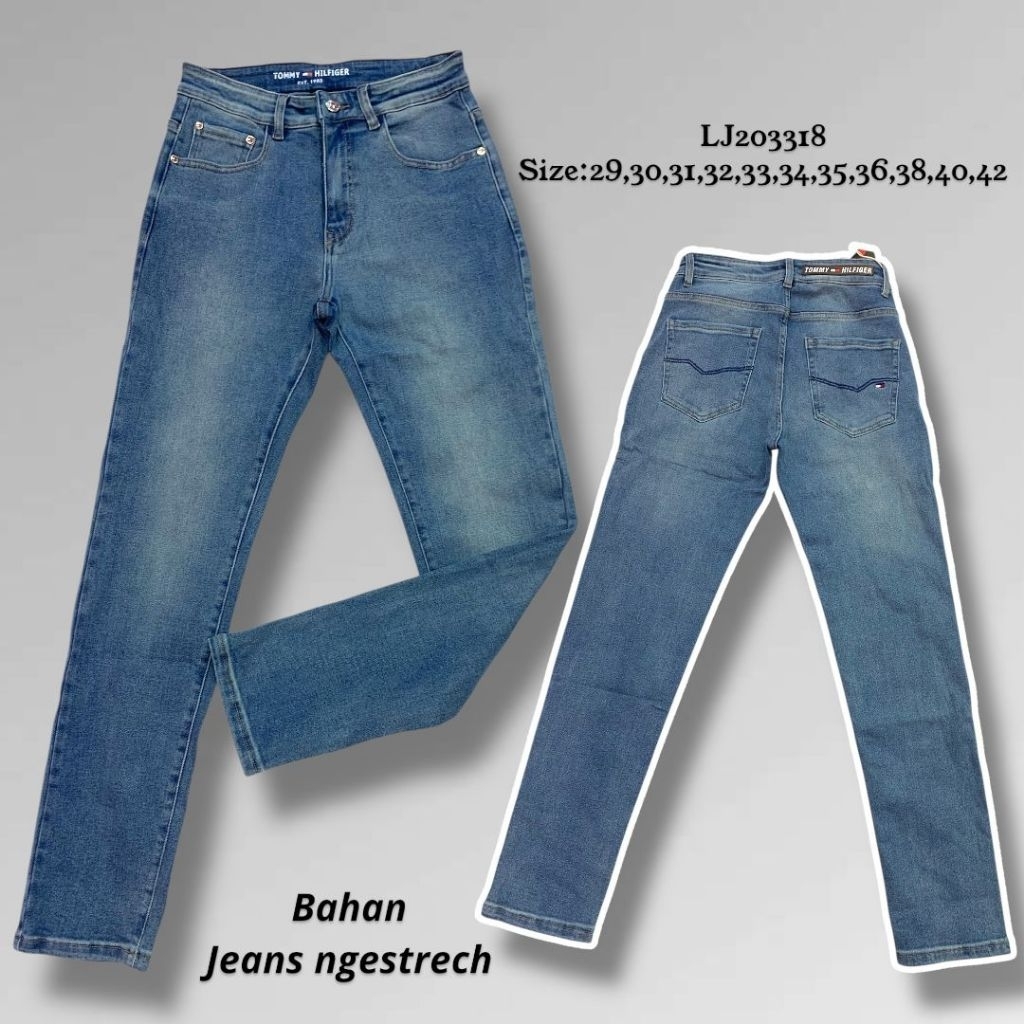 Celana Jeans Panjang Pria Import 'TommyH' Denim Stretch | New Arrival | RealPict