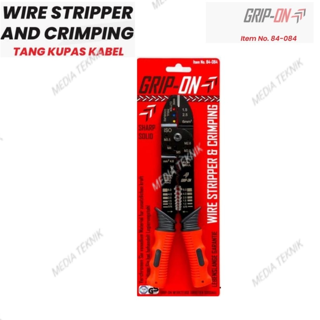 Tang Kupas Kabel Crimping Alat Kupas Kabel dan Crimping Grip On untuk Proyek Elektronik