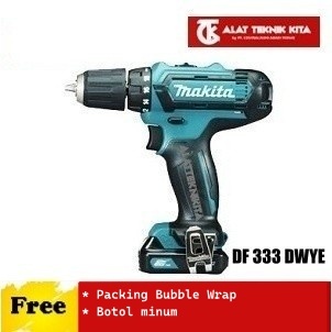 MAKITA DF333DWYE mesin bor baterai DF 333 DWYE cordless drill 10mm