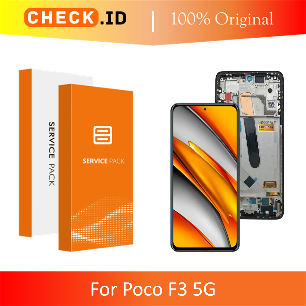 [ CHECK.ID ] AMOLED LCD + FRAME POCO F3 5G POCOPHONE F3 ORIGINAL