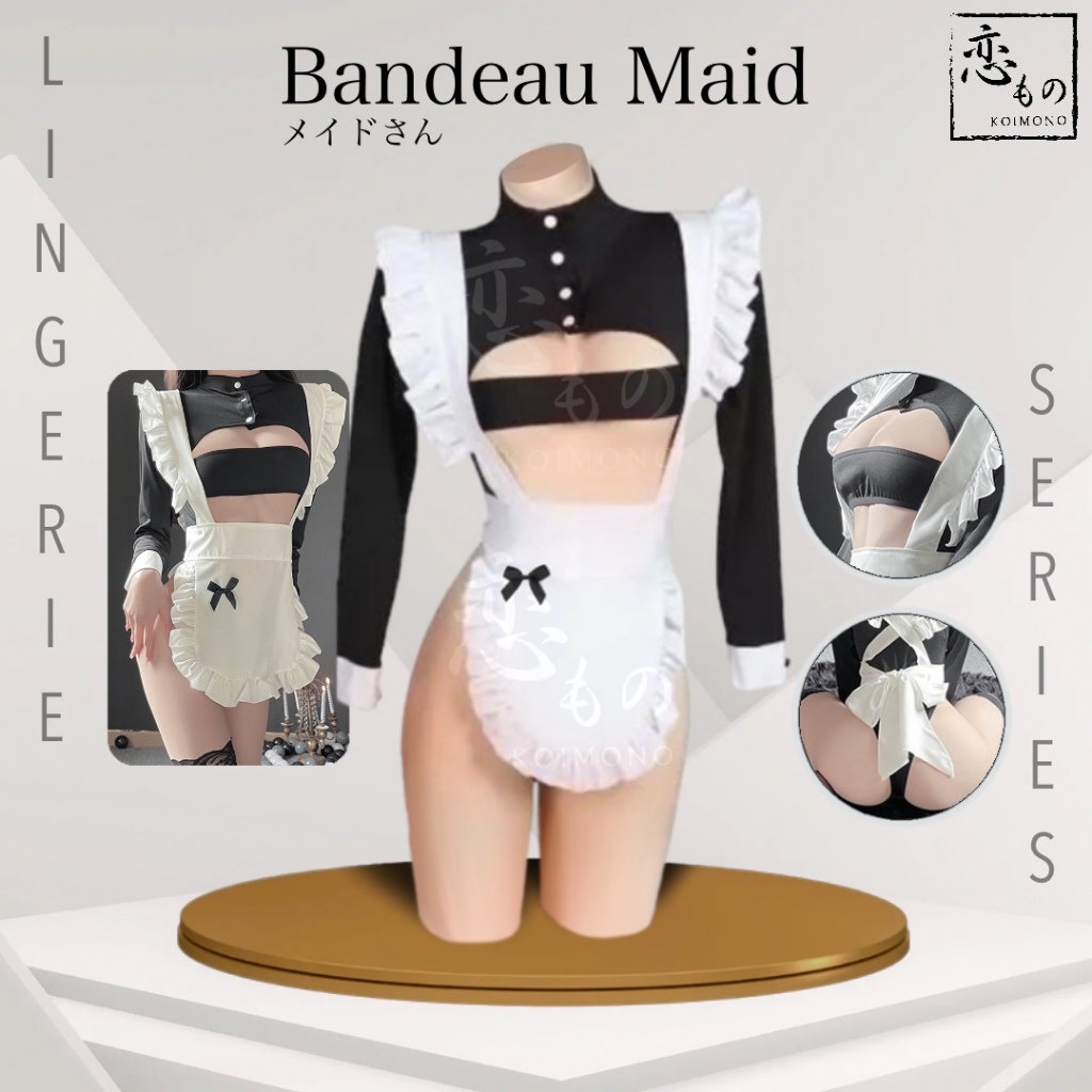KOIMONO Bandeau Meido - Sexy Japanese Maid Style Lingerie / High Waist Lingerie Cosplay Maid Apron R