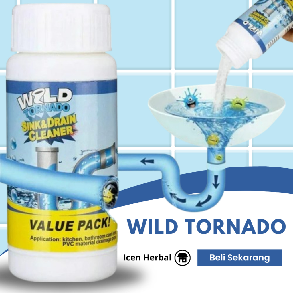 WILD TORNADO Pembersih Pipa Toilet Tersumbat/ Anti Mampet Wastafel/ Pembersih Pipa Saluran Air