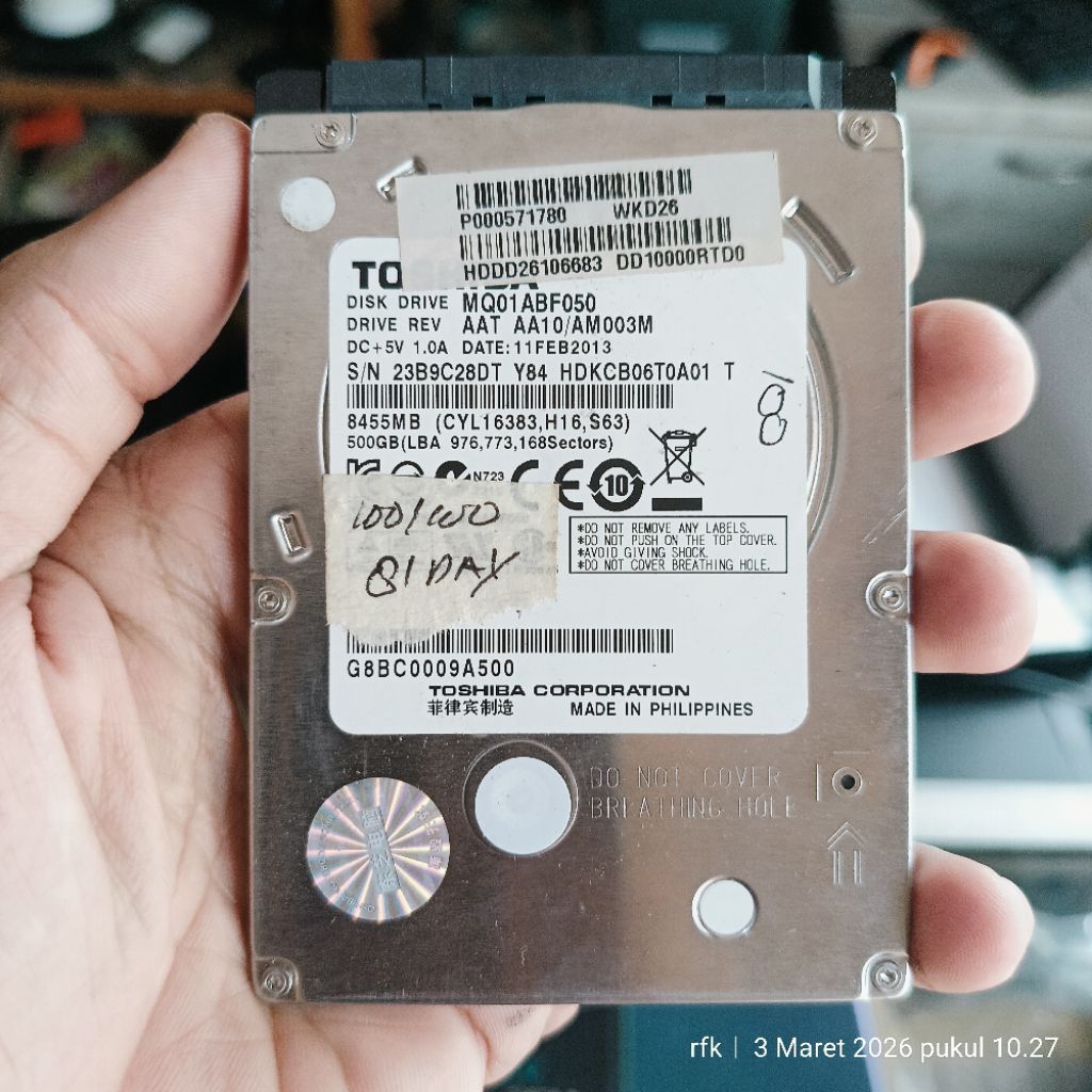 Hardisk Laptop 500GB
