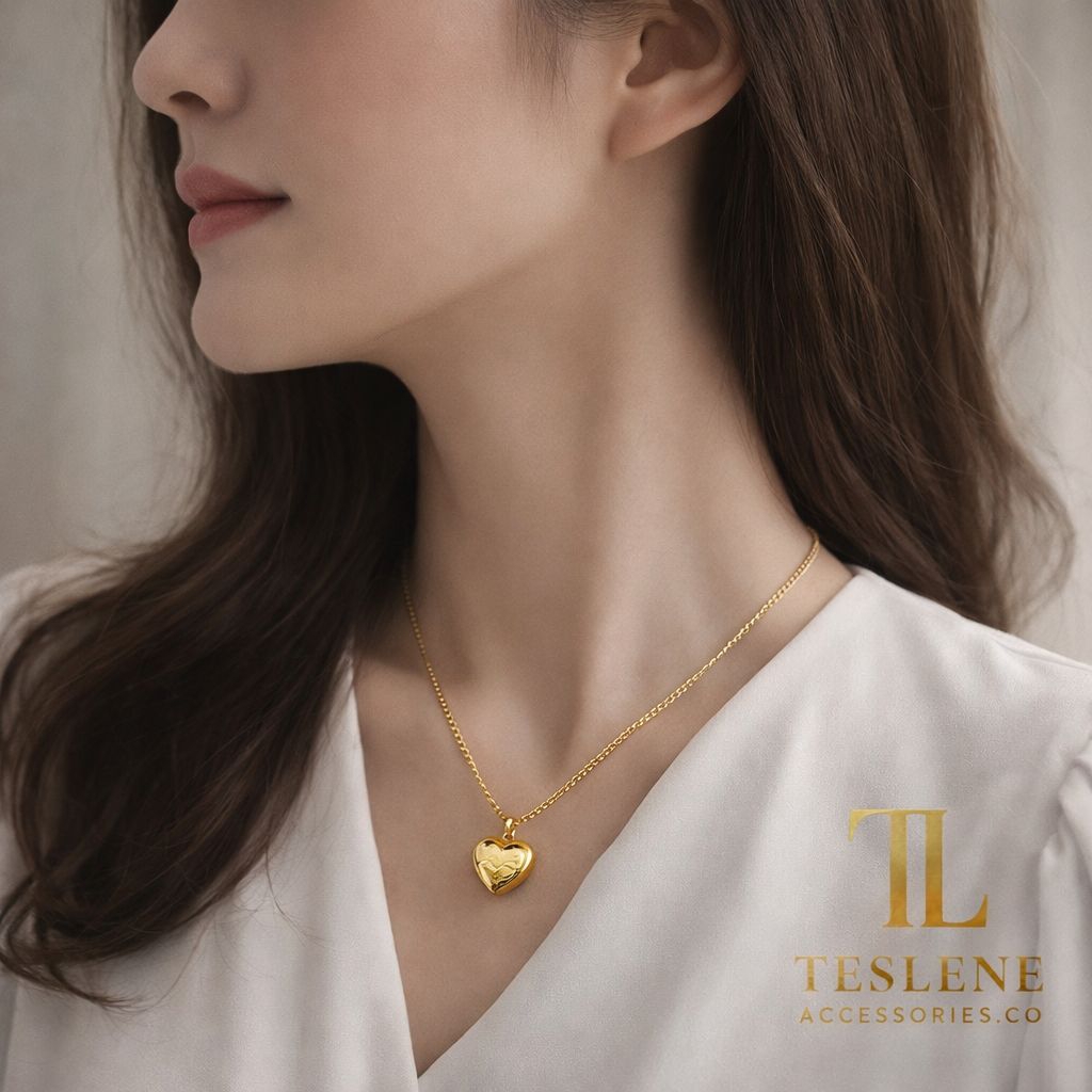 LOVE HEART NECKLACE GOLD | KALUNG LOVE GOLD TITANIUM