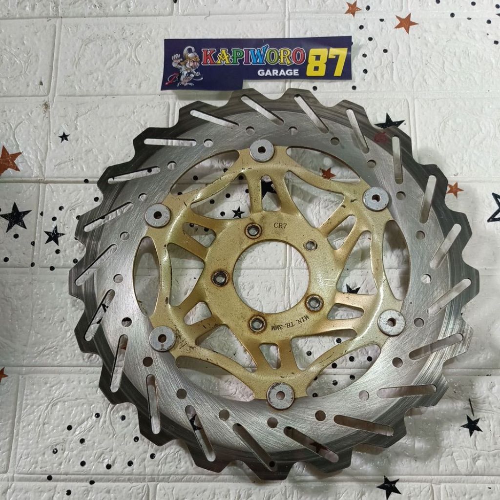 piringan variasi depan Honda Supra x 100 Tiger lama Megapro lama cakram baut 5