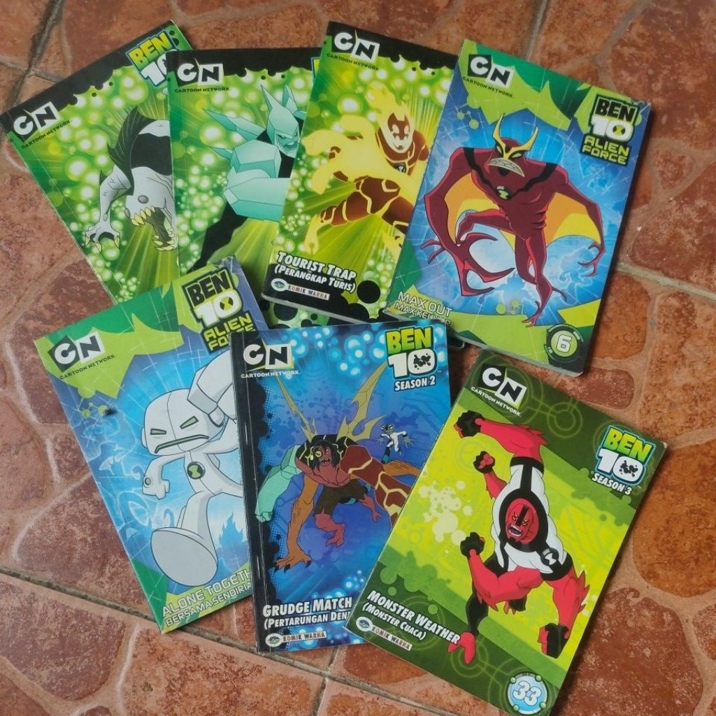 KOMIK WARNA CN ( CARTOON NETWORK ) BEN 10 VARAIASI BEBERAPA NOMOR DIJUAL SATUAN
