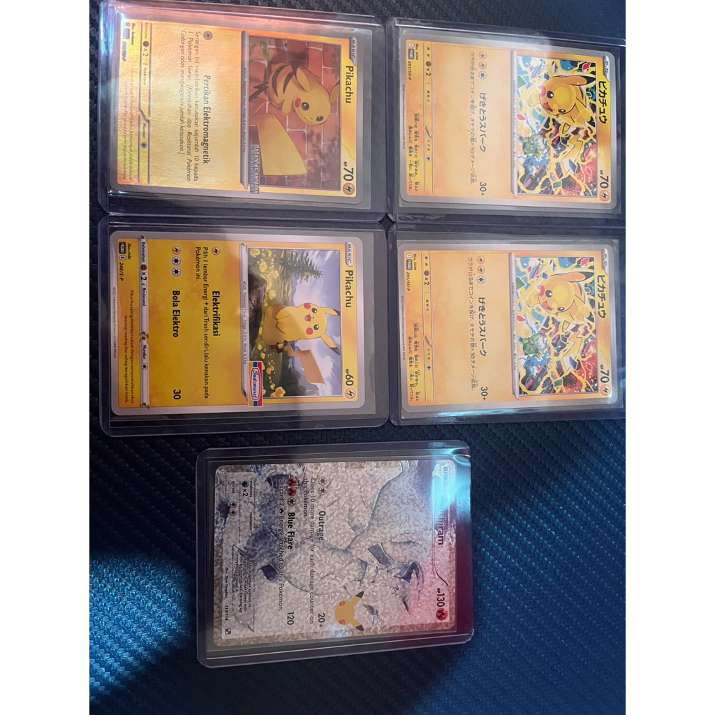 all pikachu + reshiram 25th anniv bhs inggris by request