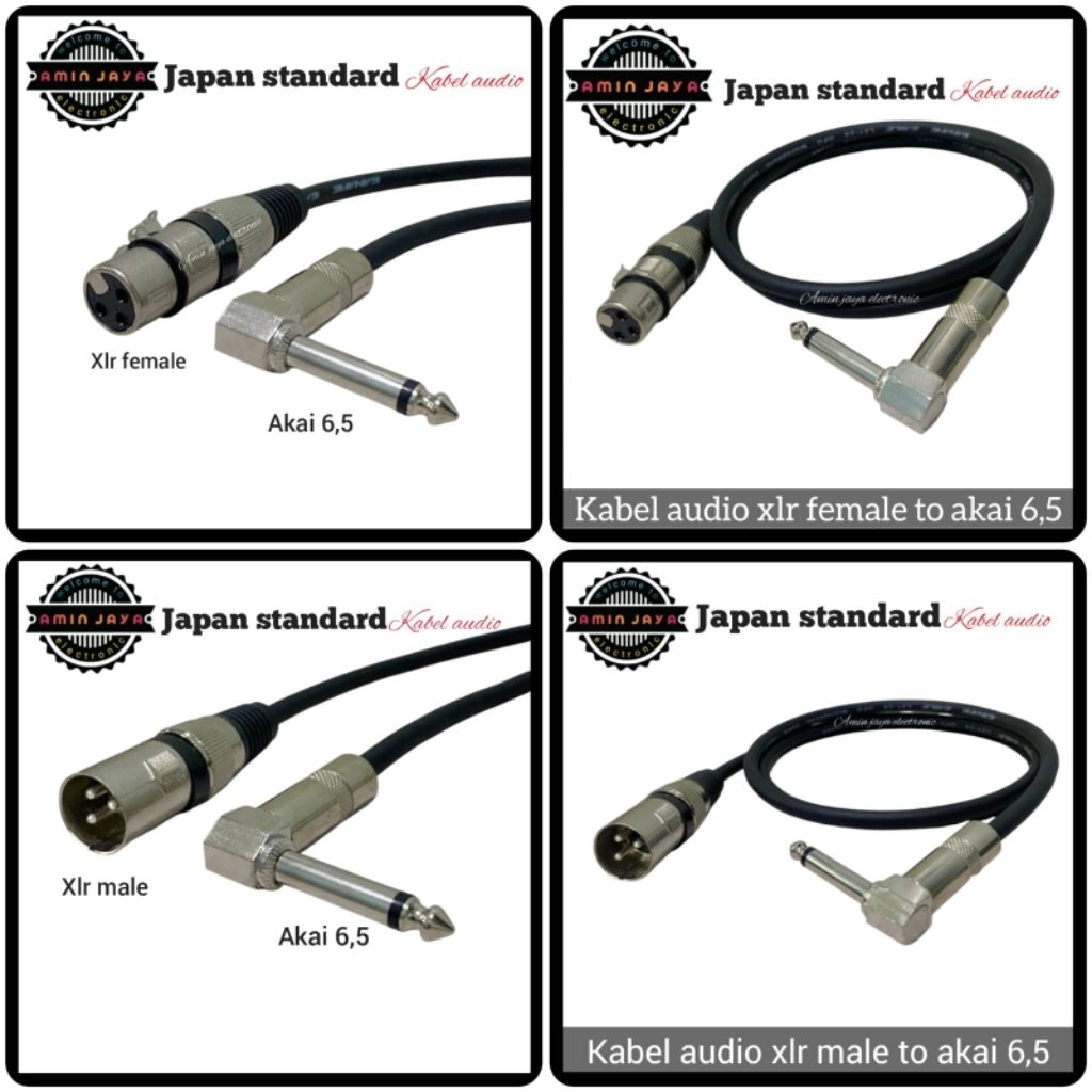Kabel xlr to akai / kabel jack akai to xlr male dan female