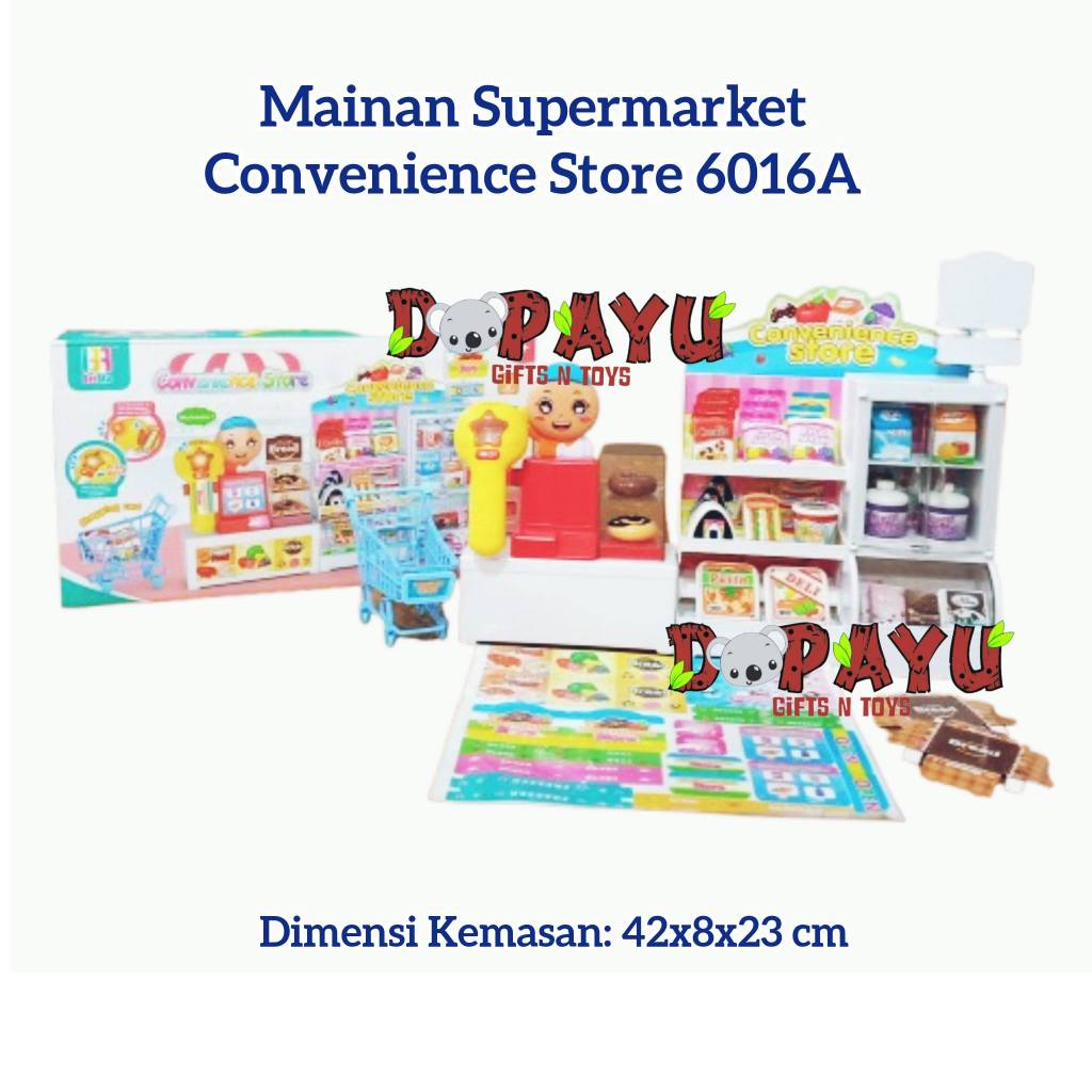 Mainan Anak Supermarket Convenience Store 6016A Toko-tokoan Bermain Peran