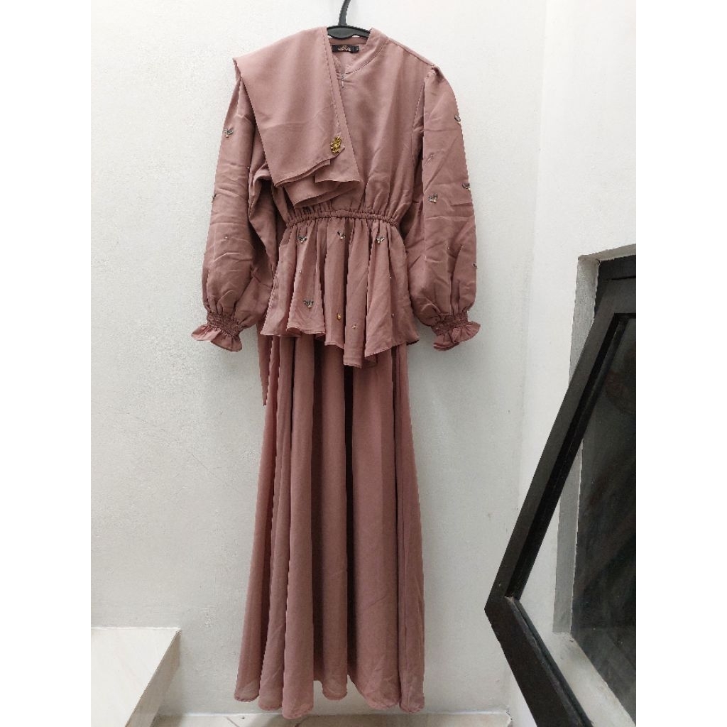 PRELOVED BAJU DRESS GAMIS + PASHMINA by KAZAMI ORIGINAL