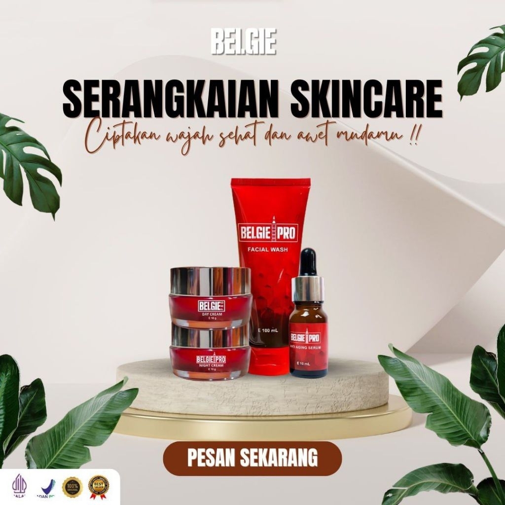 BELGIE PRO - Bundling Belgie Skincare Set + Belgie Hair Tonic – Perawatan Wajah & Rambut