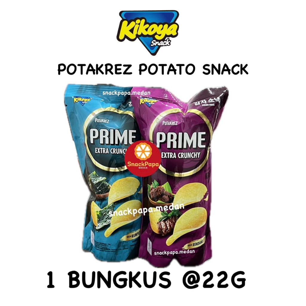 KIKOYA POTAKREZ POTATO SNACK [1 BUNGKUS @22G] | POTAKREZ RUMPUT LAUT | POTAKREZ RENDANG SAPI | POTAK