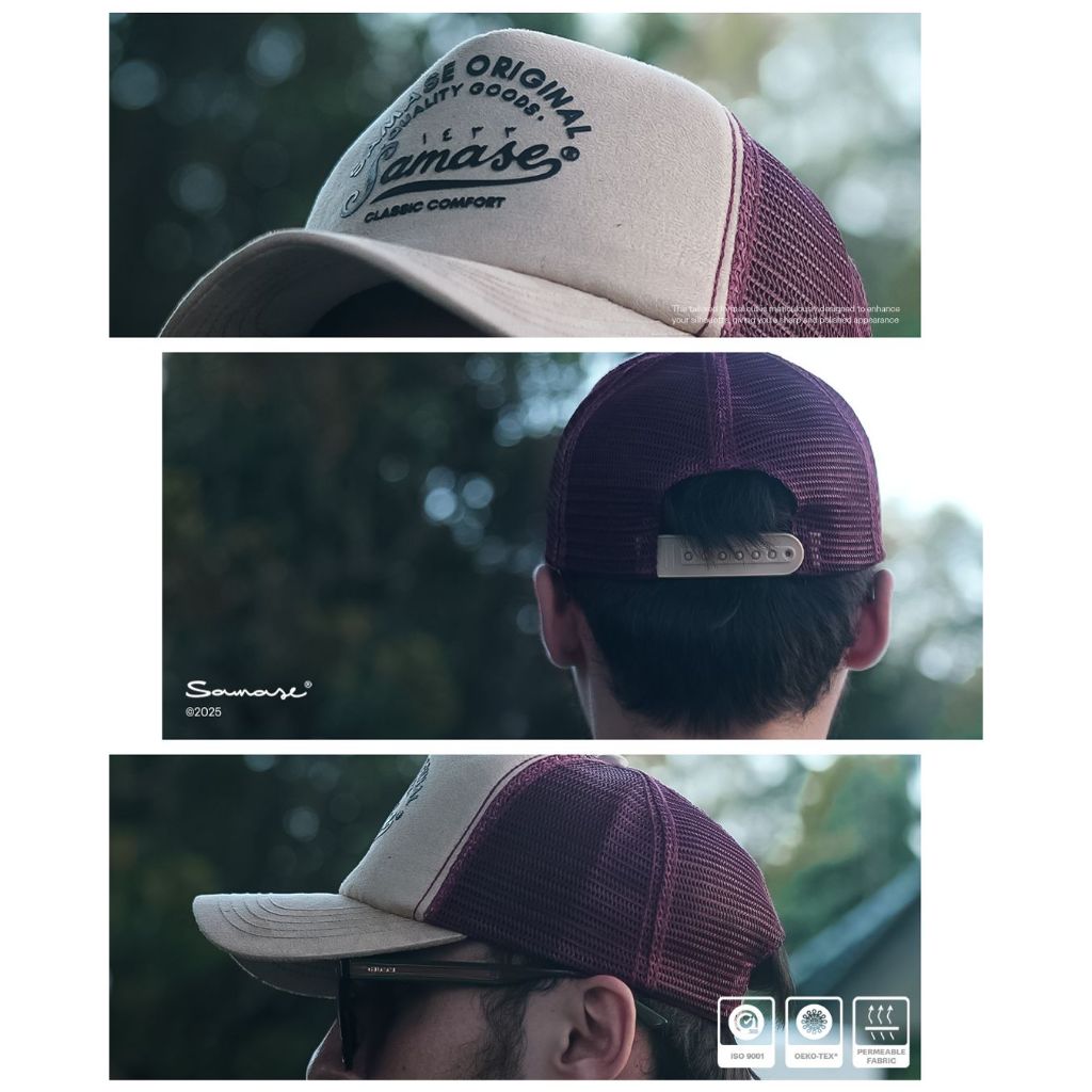 SAMASE B-001 Original Trucker Hat Korean Style Terbaru - Topi Trucker Hat