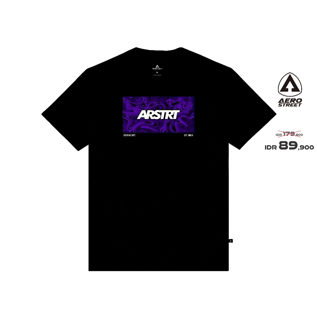 Aerostreet T Shirt Barra Hitam Kaos T-Shirt Tshirt AABAA