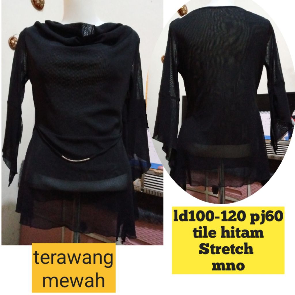 atasan tile hitam mewah(mno)