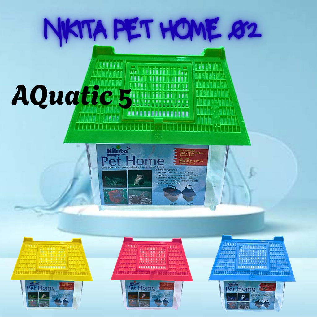 NIKITA PET HOME 02 Aquarium Kecil Ikan Kura Kura