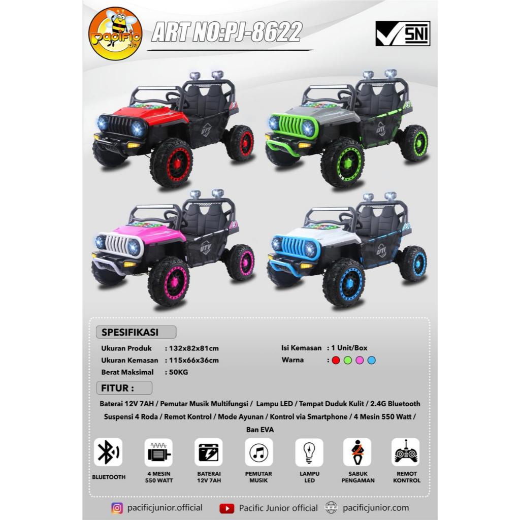 Mainan Mobil Aki Pj 8622+ BAN KARET