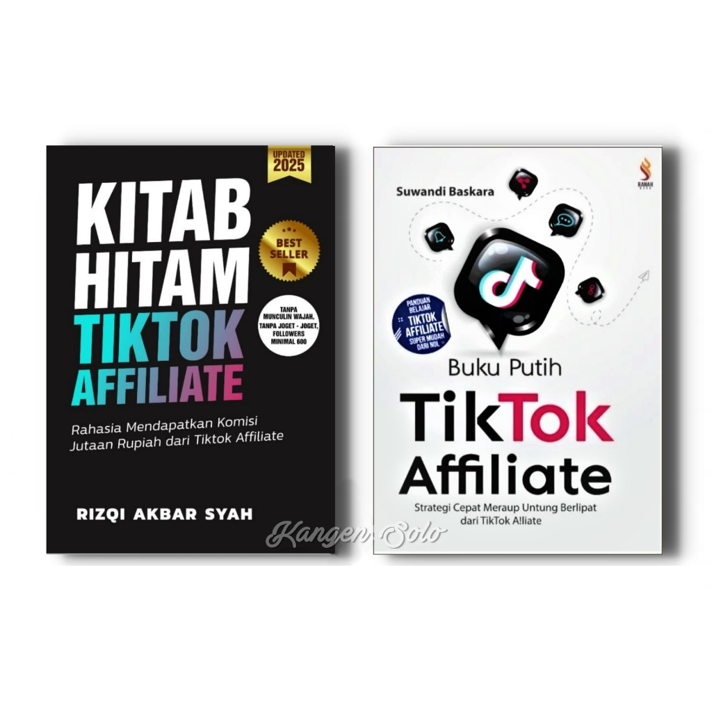 Paket 2 Buku Tiktok - Kitab Hitam Tiktok Affiliate - Buku Putih Tiktok Affiliate