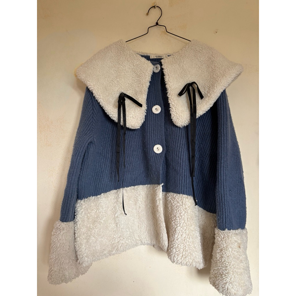 Cardigan mix sherpa
