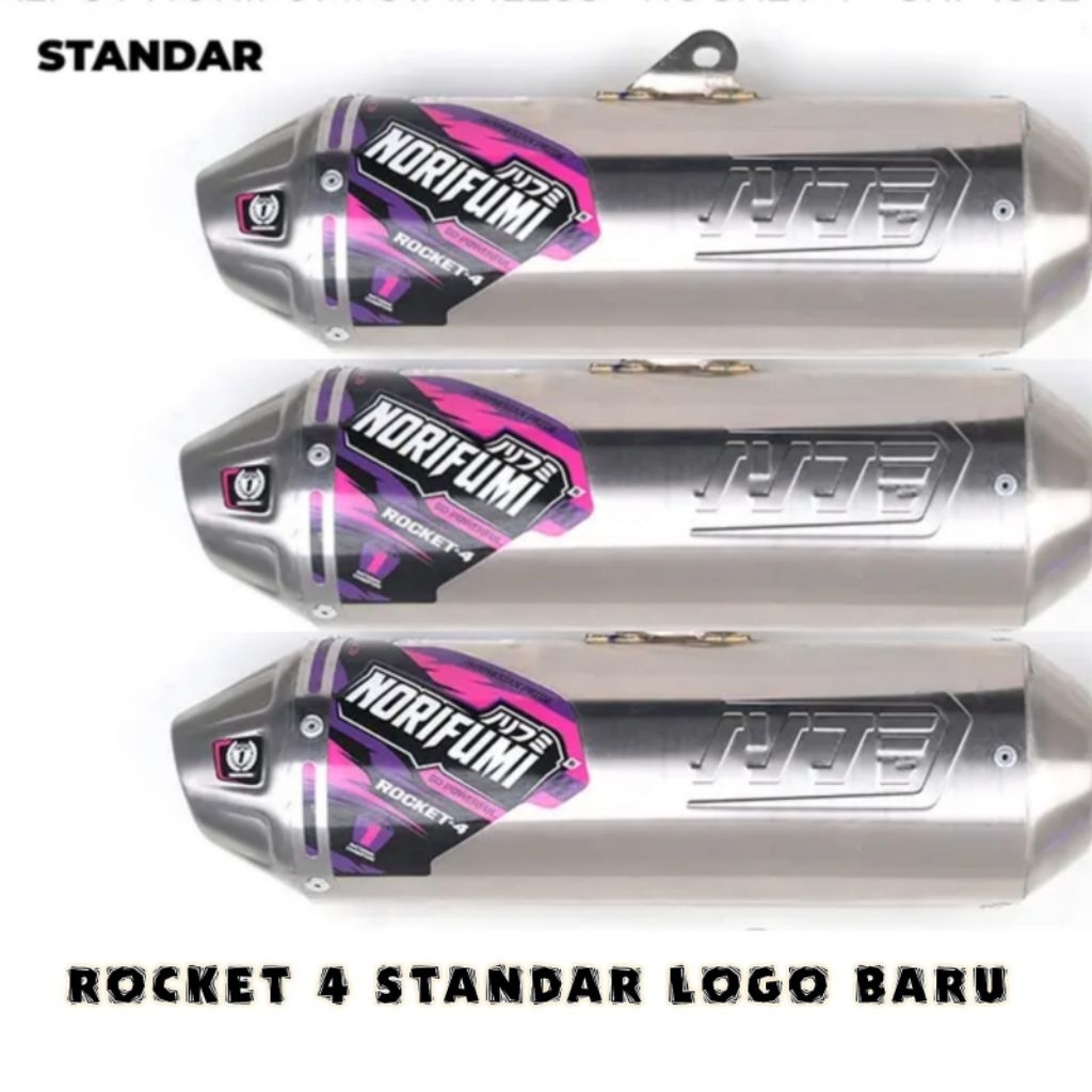 Knalpot Norifumi Rocket 4 CRF 150 L KLX BF DT WR 155 Full Stainless full system ORIGINAL Aksesoris C