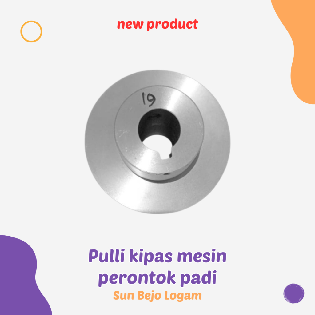 Pully Kipas Mesin Perontok Padi / Pulley Kipas Mesin Perontok Padi A1 3 inch as 19mm