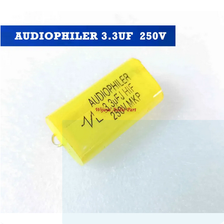 1 BUAH AUDIOPHILER 3.3UF 250V CAPASITOR AUDIOPHILER 3.3UF 250V MKP AUDIOPHILER 3.3UF 250V