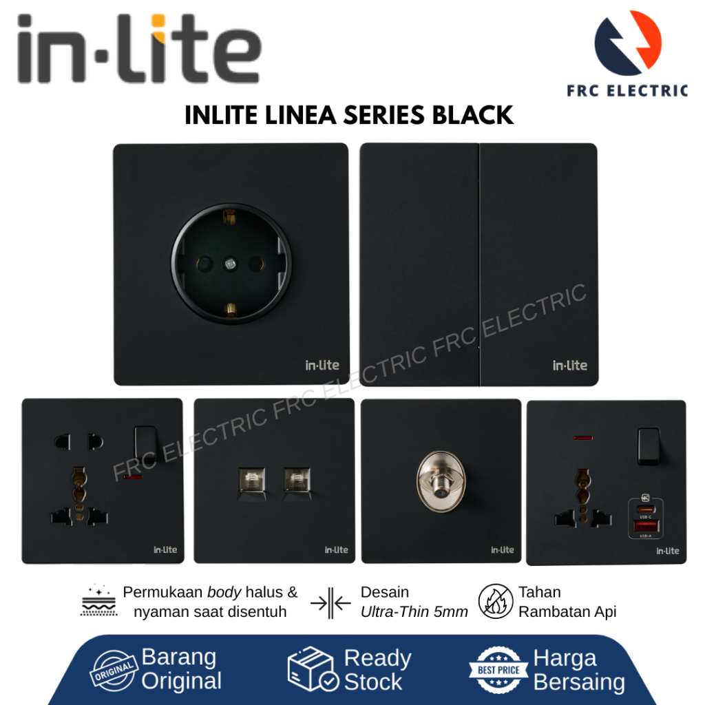 SAKLAR - STOP KONTAK - SAKLAR LAMPU - SAKLAR SERI - SAKLAR LAMPU HITAM - STOP KONTAK AC - INBOWDUS -