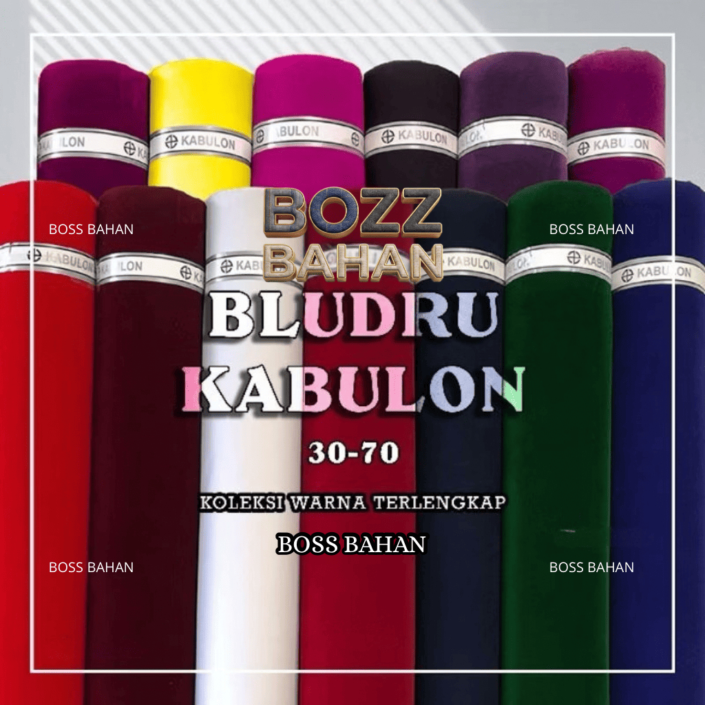 Kain Bahan Kabulon Bludru Beludru ROLL (Per Roll 25 Yard)