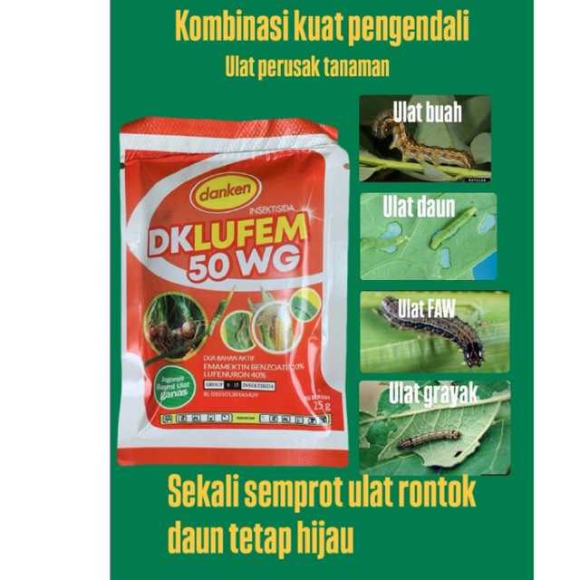DK Lufem 50 WG 25 Gram Obat Ulat Tanaman Cabai Jagung Sayuran Emamectin Benzoate Lufenuron Insektisi