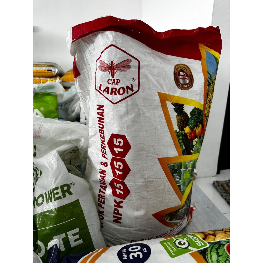 Pupuk NPK 15-15-15 Cap Laron 1 Kg Pupuk Majemuk NPK